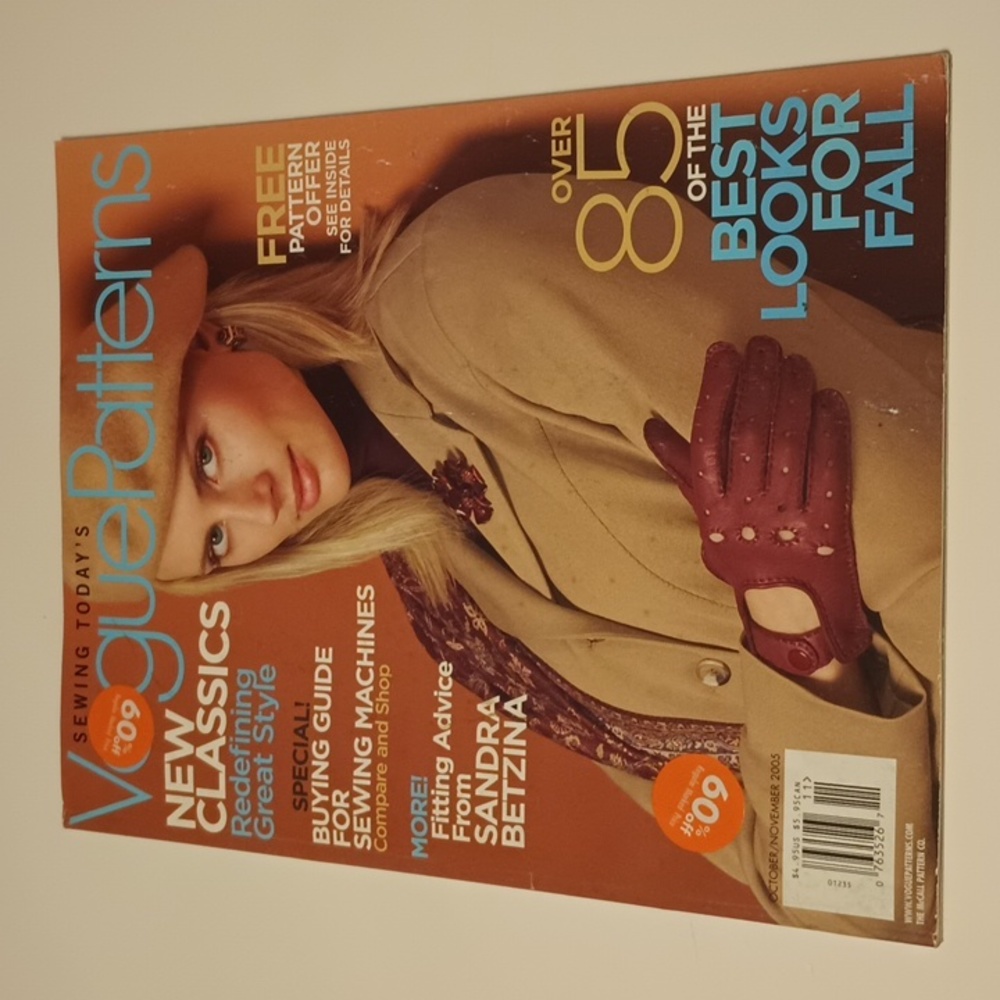 2/$15 Vogue Patterns Oct/Nov 2005 Magazine